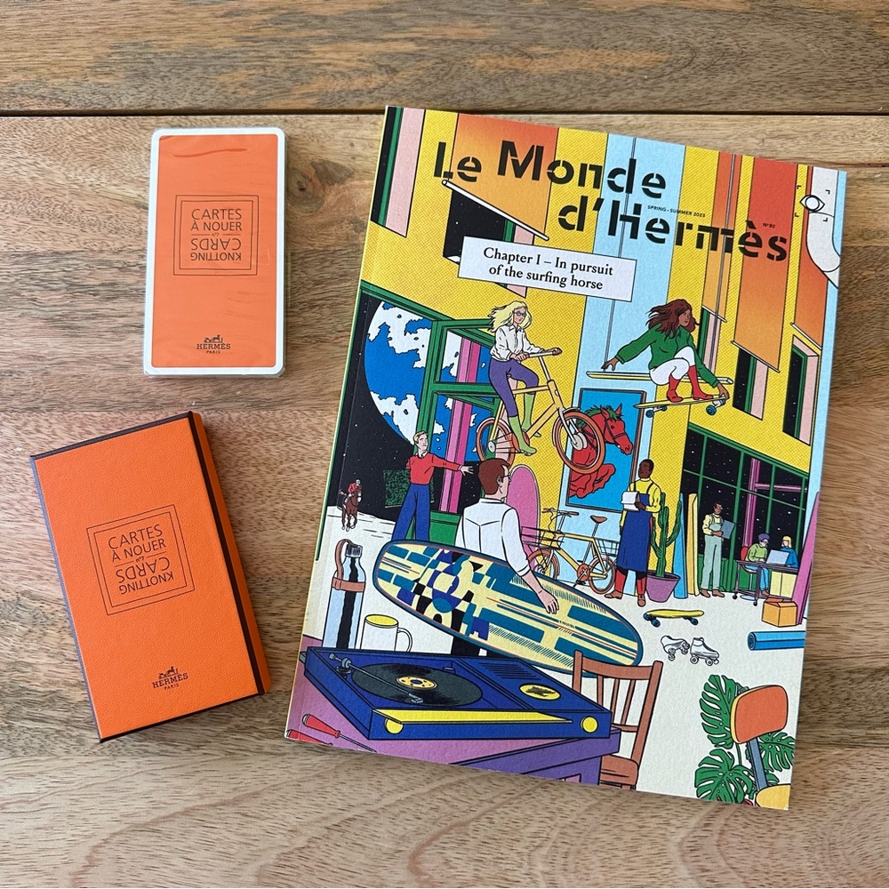 🆕 Hermes Silk Scarves Knotting Cards Deck, Le Monde D’Hermes Chapter 1 Booklet - Picture 2 of 9